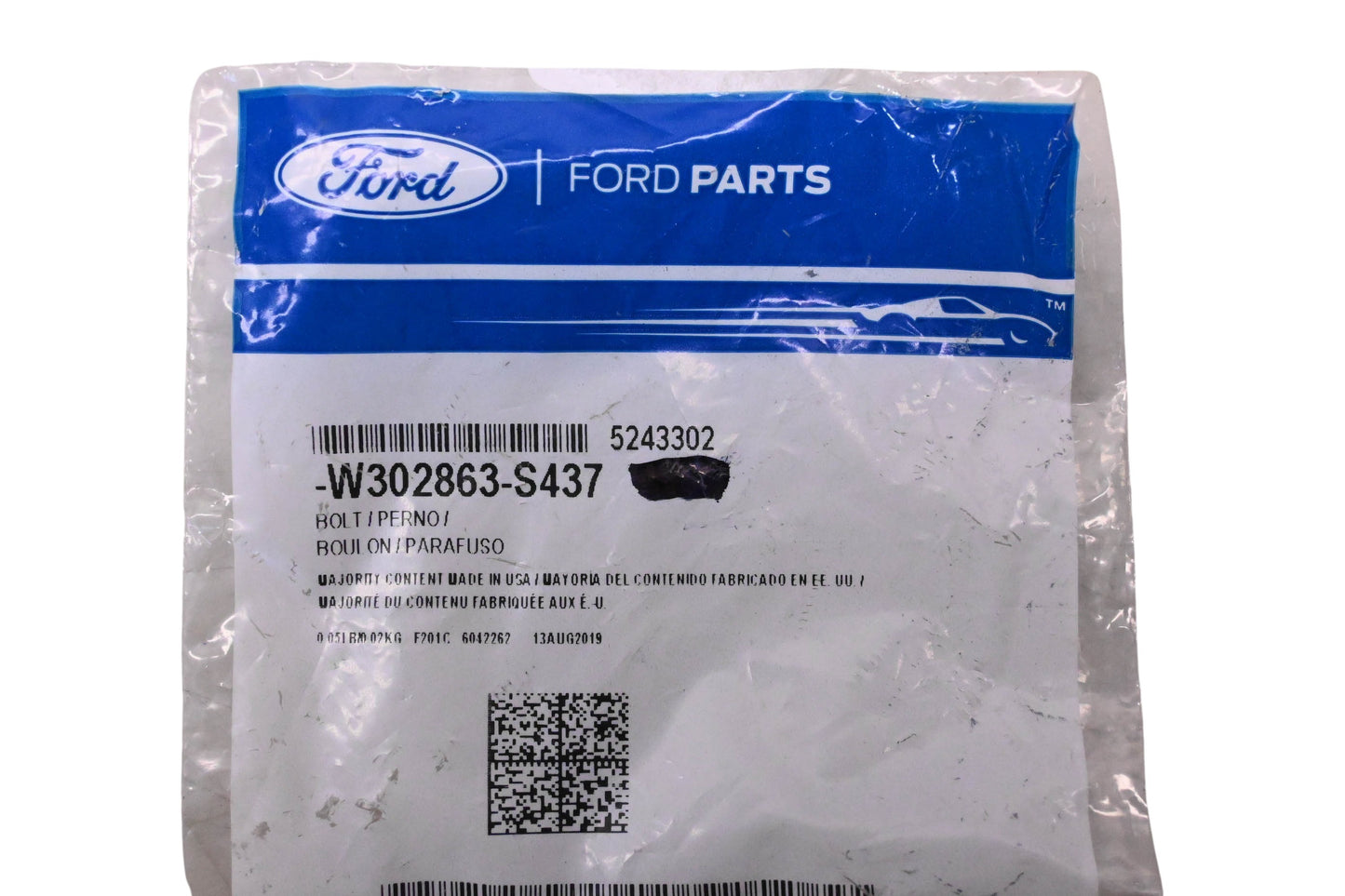 New OEM Ford W302863-S437, 5243302 Bolts Qty 3 NOS