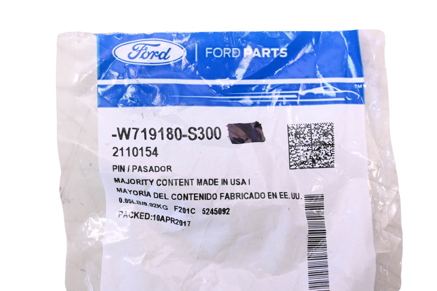 New OEM Ford W719180-S300, 2110154 Pins Qty 3 NOS