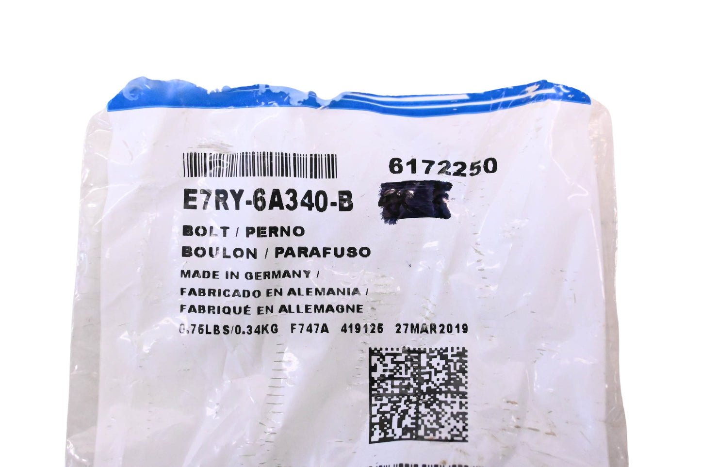 New OEM Ford E7RY-6A340-B, 6172250 Pulley Bolt NOS