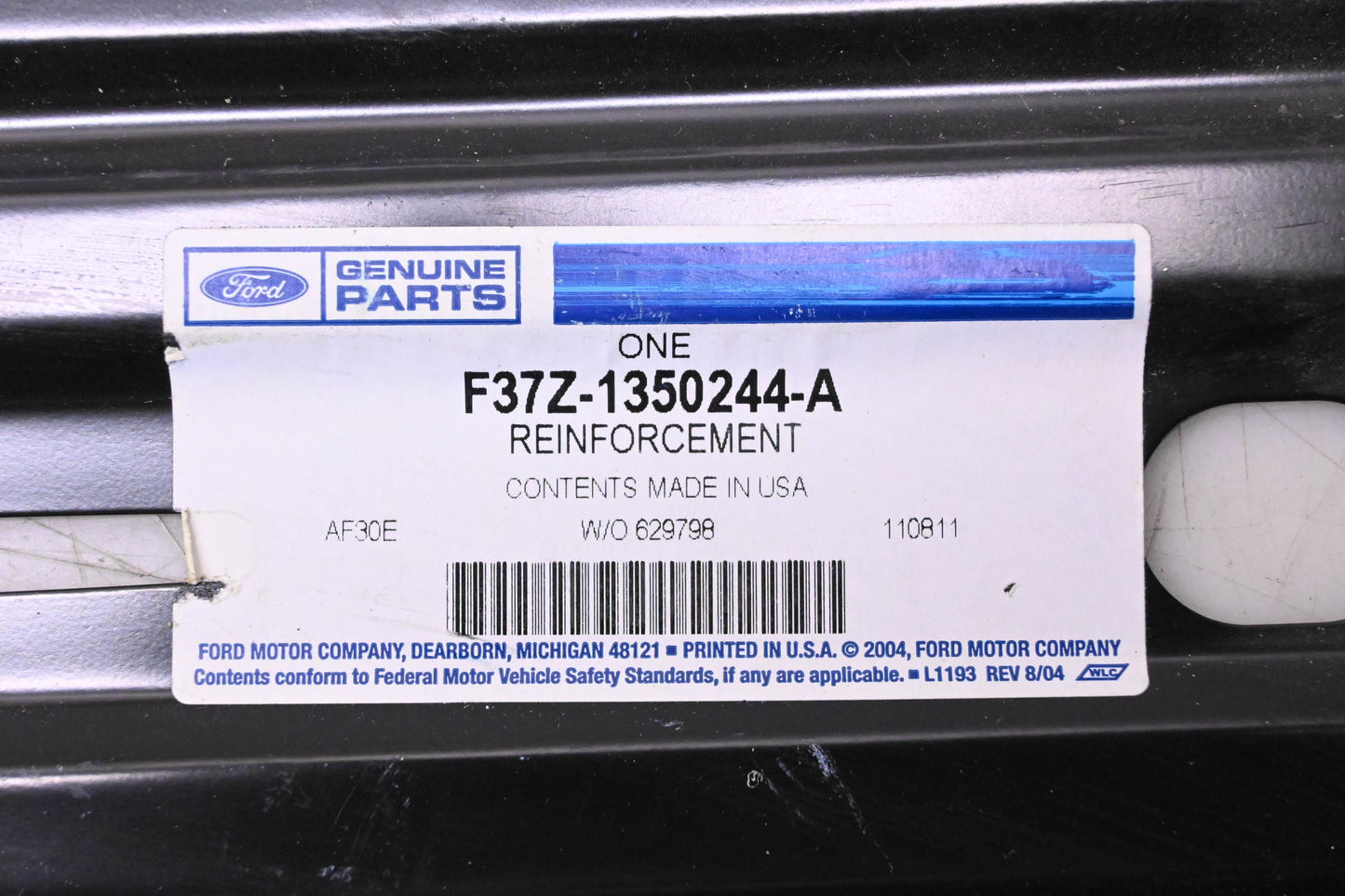 New OEM Ford F37Z-1350244-A Center Roof Reinforcement Panel NOS