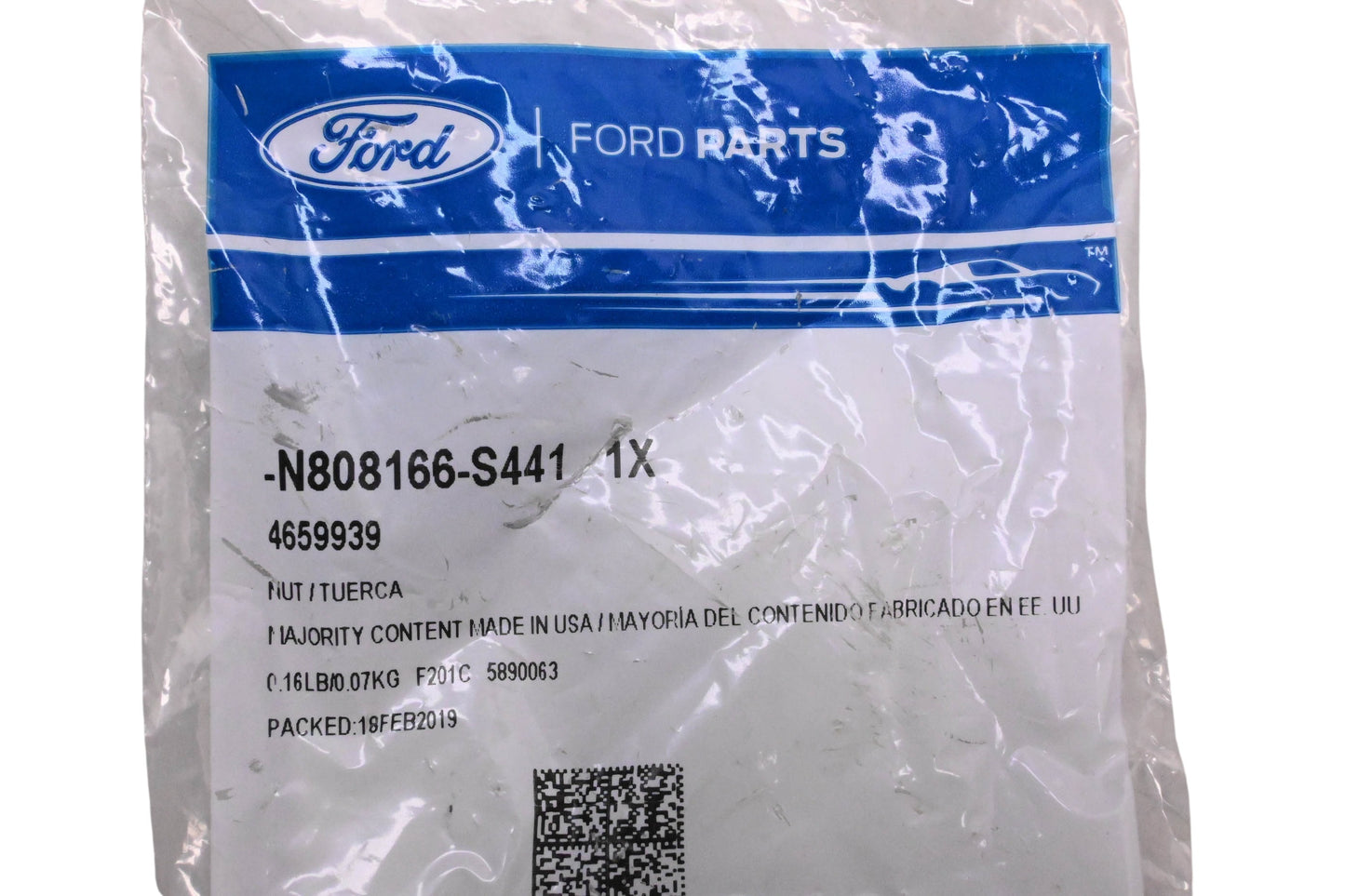 New OEM Ford N808166-S441, 4659939 Nut & Washer Assembly NOS