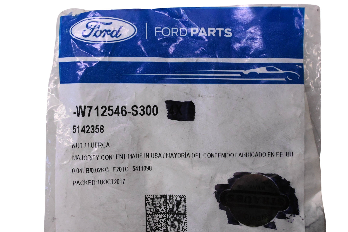 New OEM Ford W712546-S300, 5142358 Nut NOS