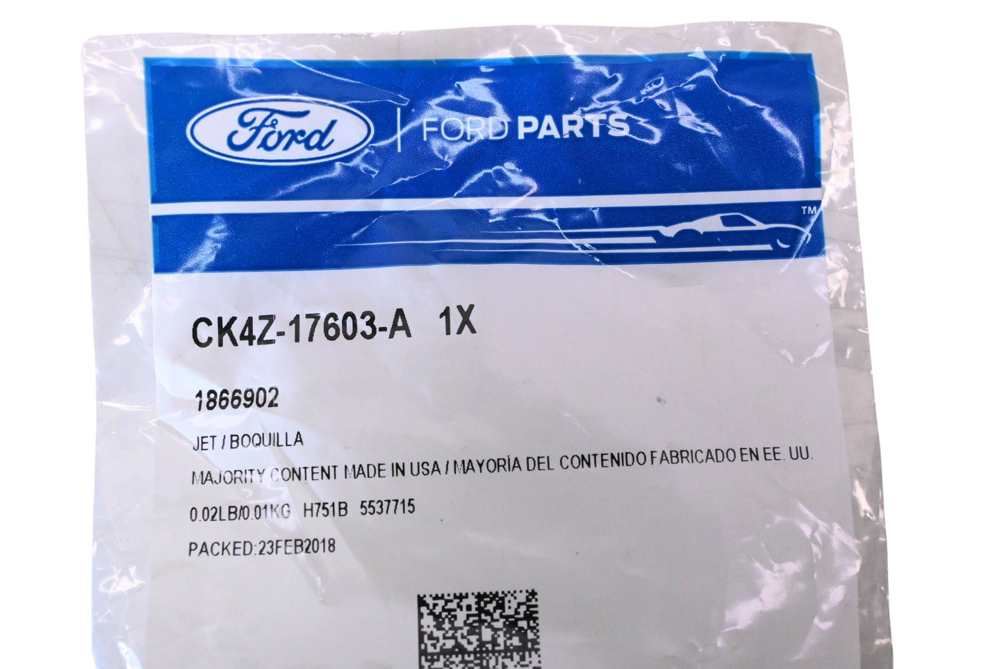 New OEM Ford CK4Z-17603-A, 1866902 Windshield Wiper/ Washer Nozzle Assembly NOS