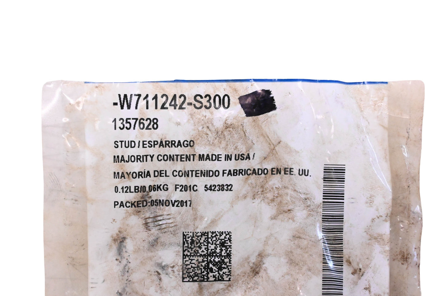 New OEM Ford W711242-S300, 1357628 Upper Bracket Stud NOS