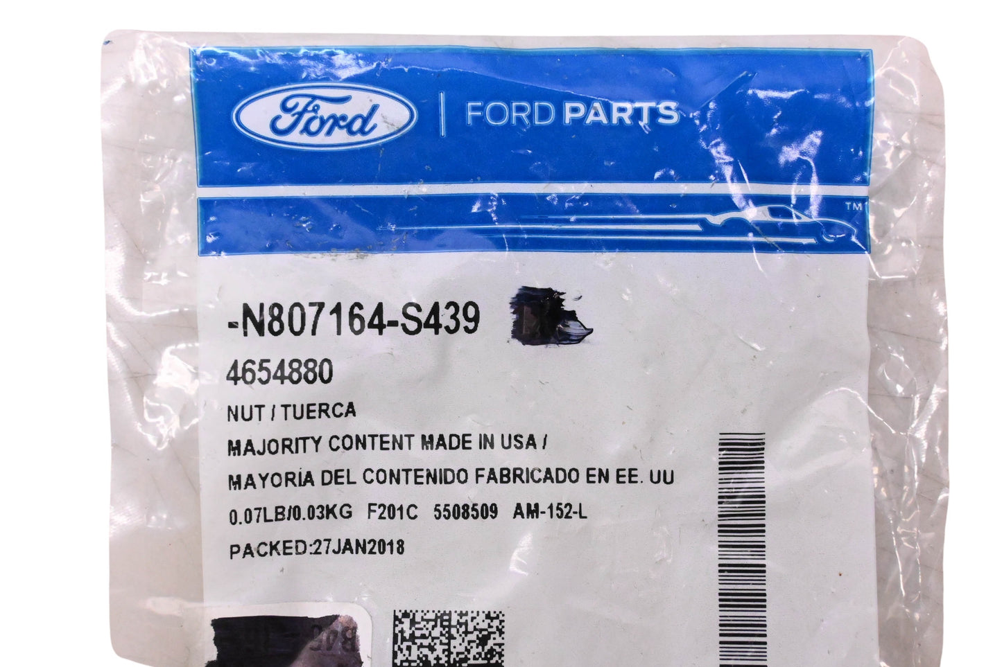 New OEM Ford N807164-S439, 4654880 Fuel Tank Adjusting Nut NOS