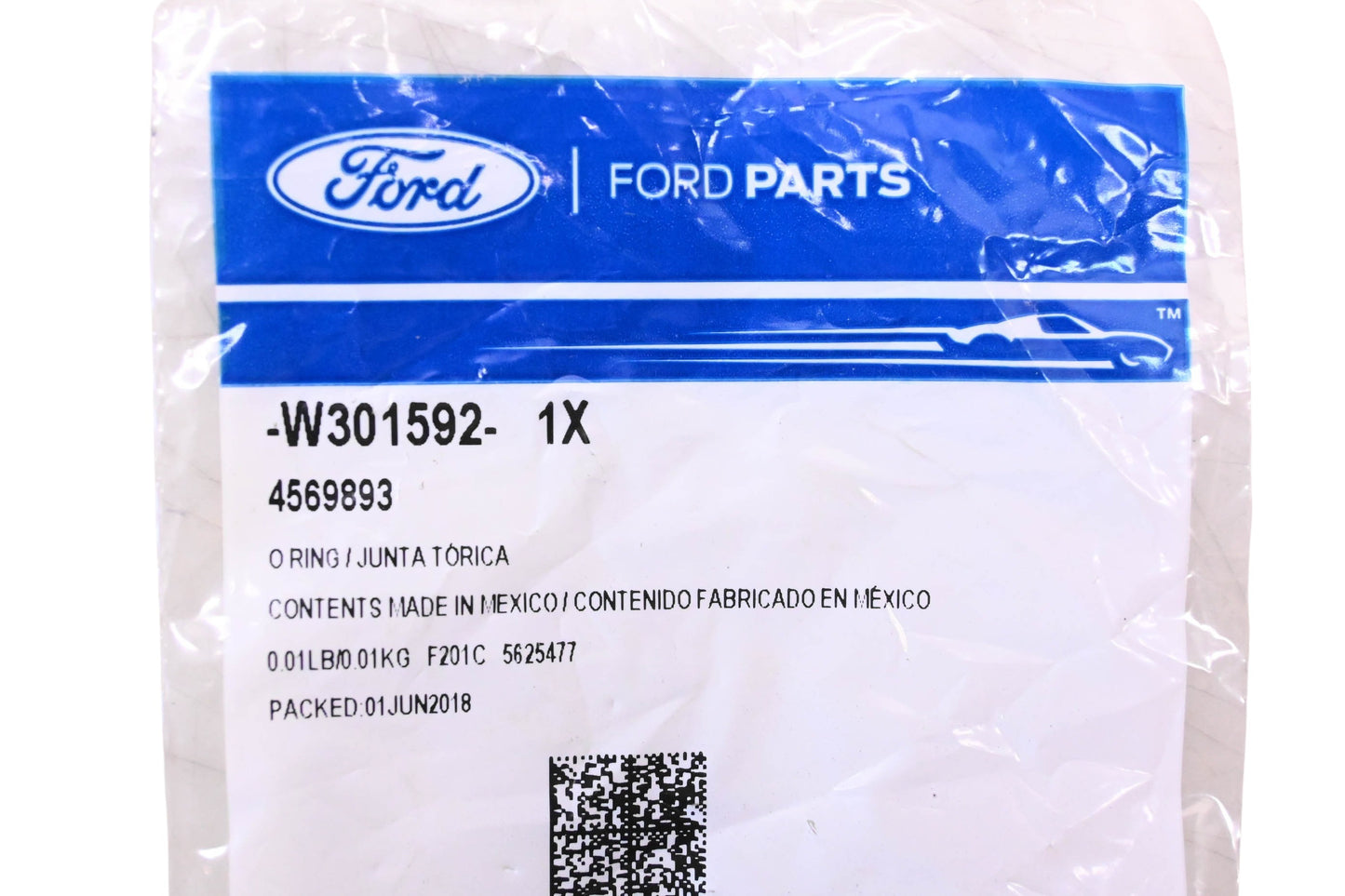 New OEM Ford W301592, 4569893 O-Ring NOS