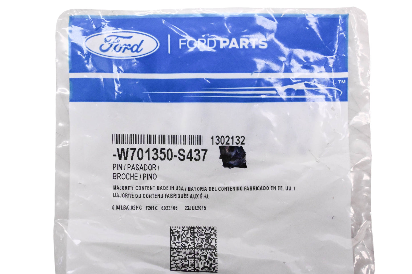 New OEM Ford W701350-S437, 1302132 Starter Spacer Pins Qty 2 NOS