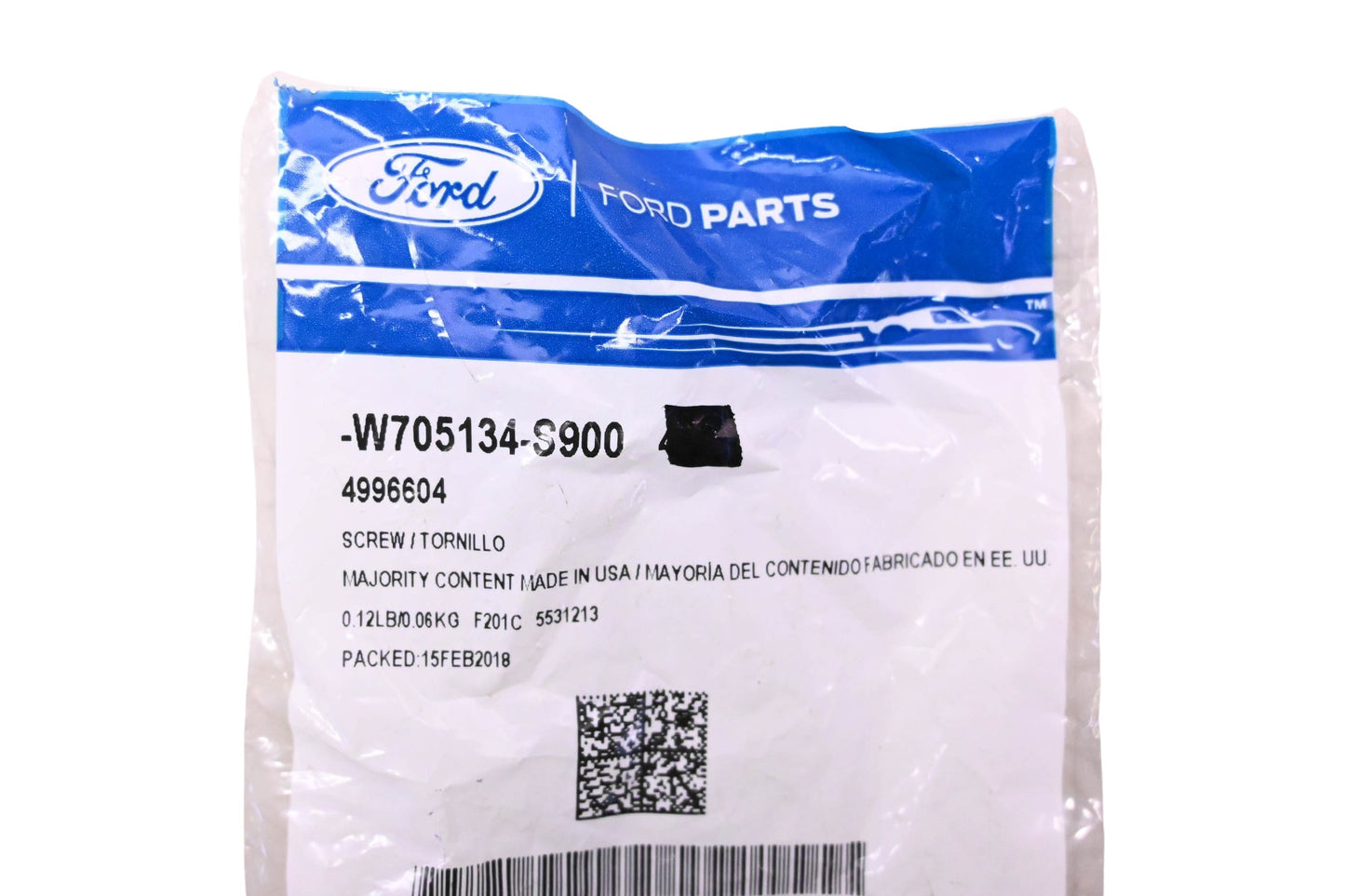 New OEM Ford W705134-S900, 4996604 Grille Screw & Washer Assembly NOS