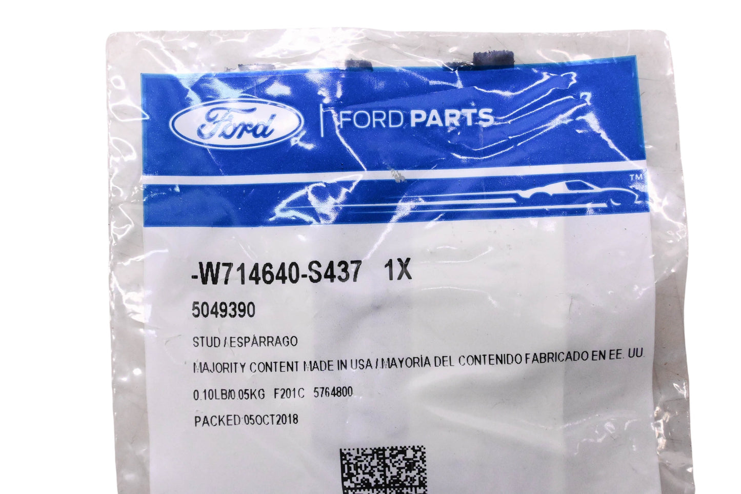 New OEM Ford W714640-S437, 5049390 Engine Adapter Stud NOS