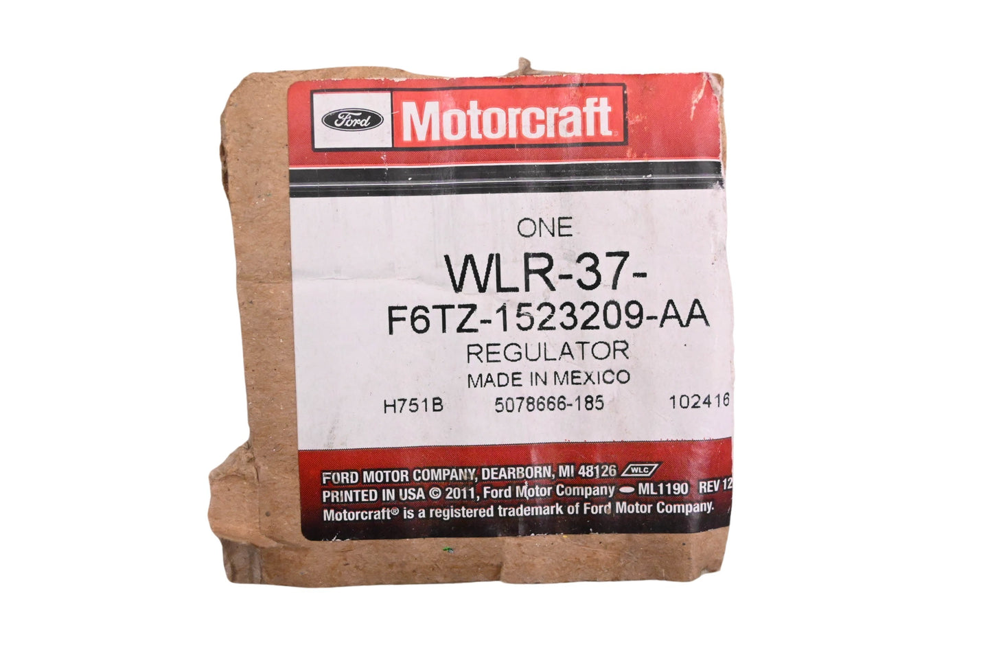 New OEM Motorcraft WLR-37, F6TZ-1523209-AA Power Window Regulator Assembly NOS