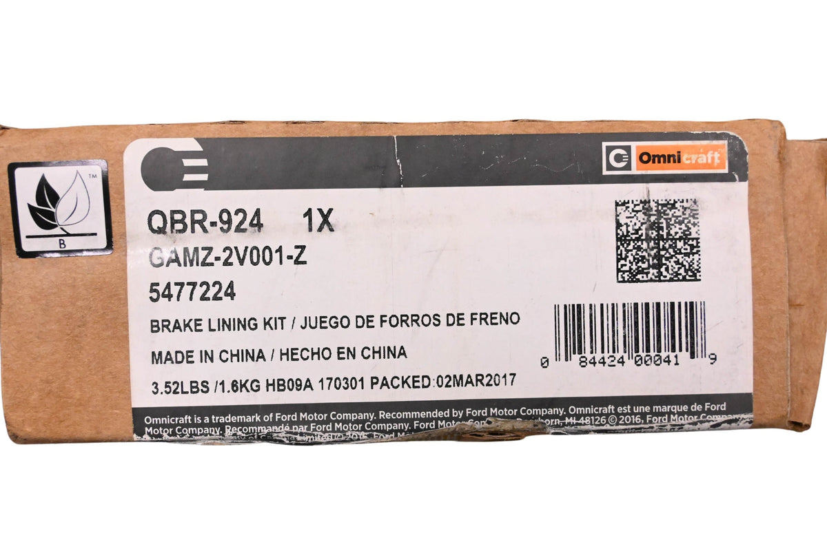 Omnicraft QBR-924, GAMZ-2V001-Z, 5477224 Brake Pad Kit NOS