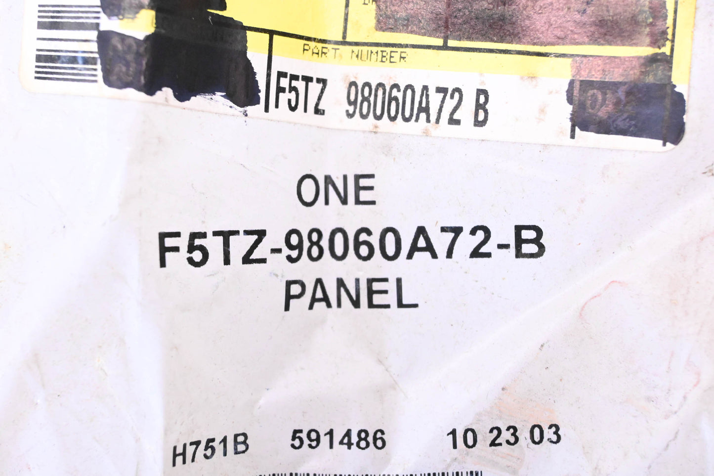 New OEM Ford F5TZ-98060A72-B Center Console Glove Compartment Panel NOS