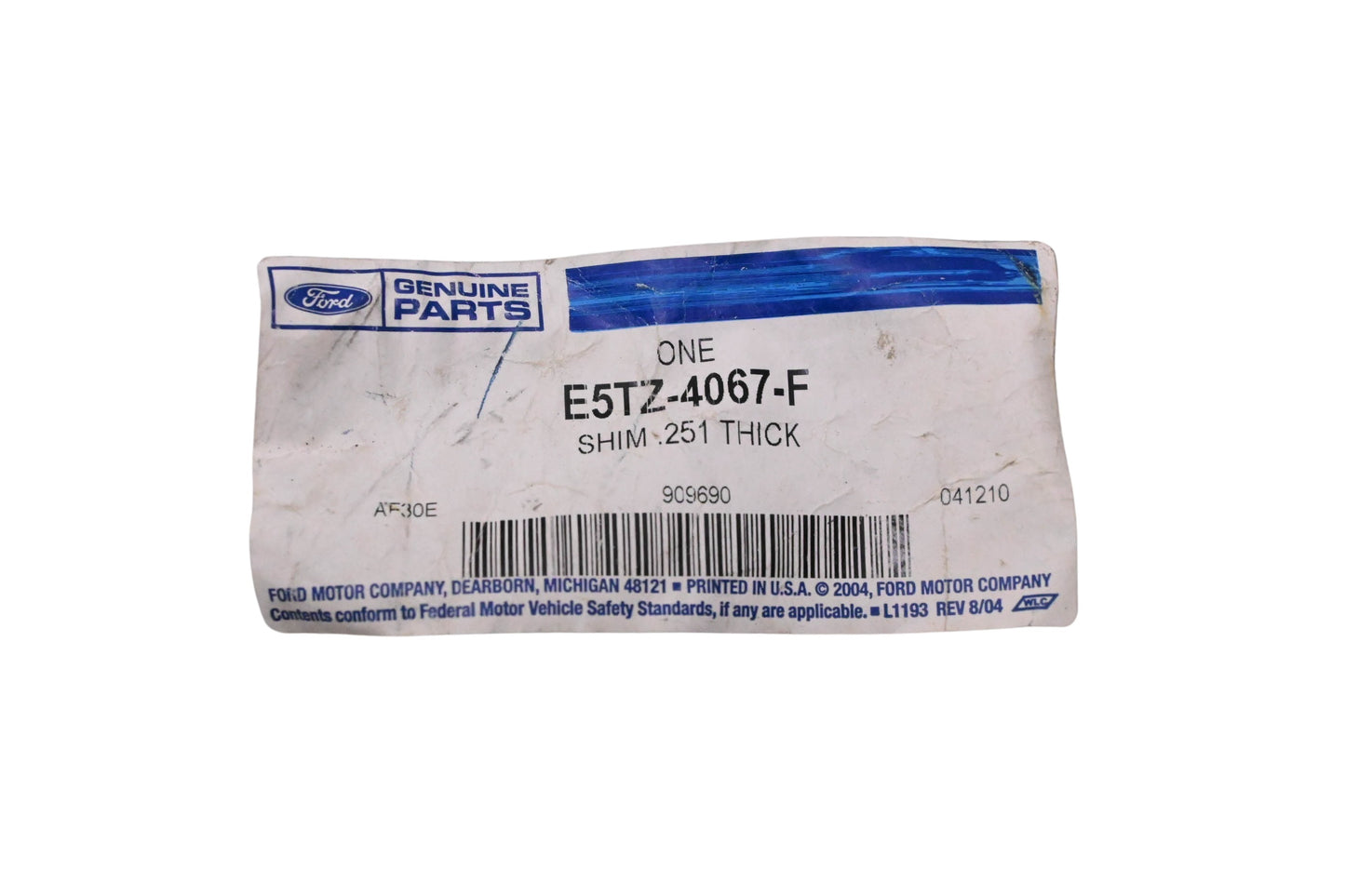 New OEM Ford E5TZ-4067-F Rear Differential Shim NOS