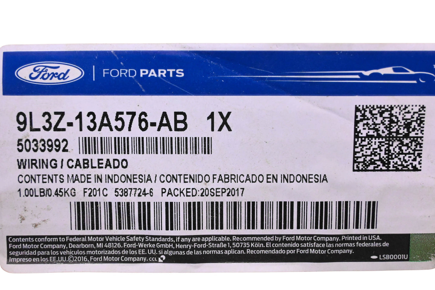 New OEM Ford 9L3Z-13A576-AB Wiring Assembly NOS