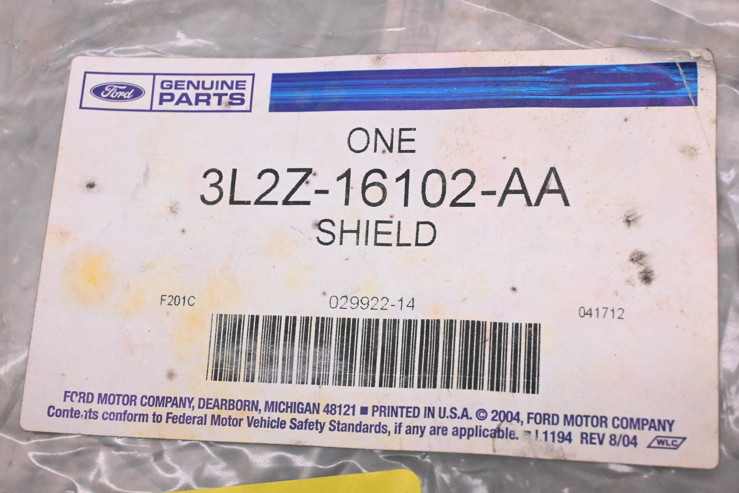 New OEM Ford 3L2Z-16102-AA Stone Guard NOS