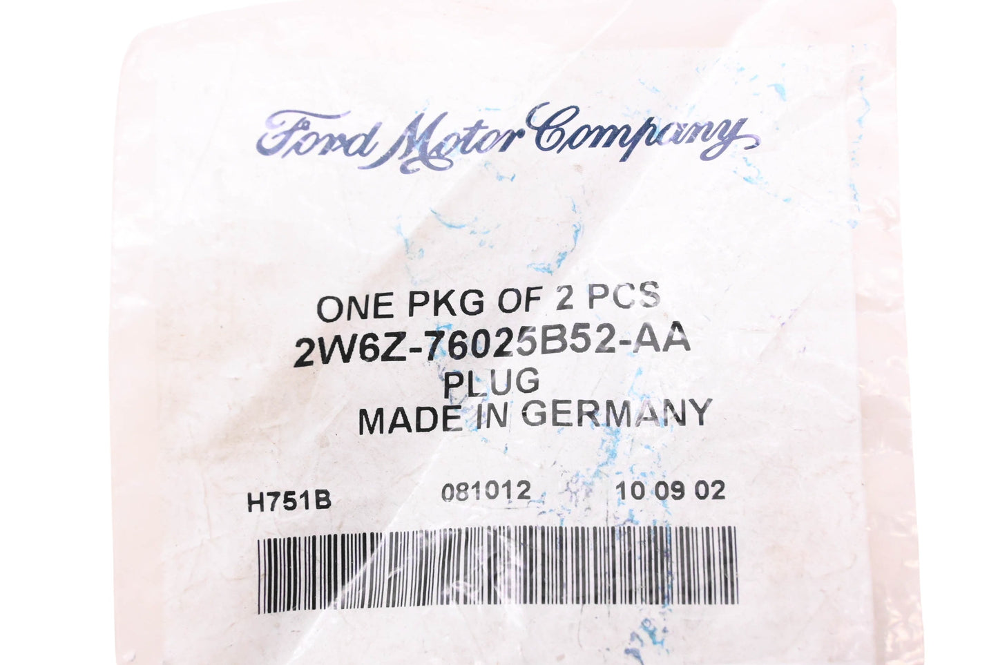 New OEM Ford 2W6Z-76025B52-AA Plug Qty 2 NOS