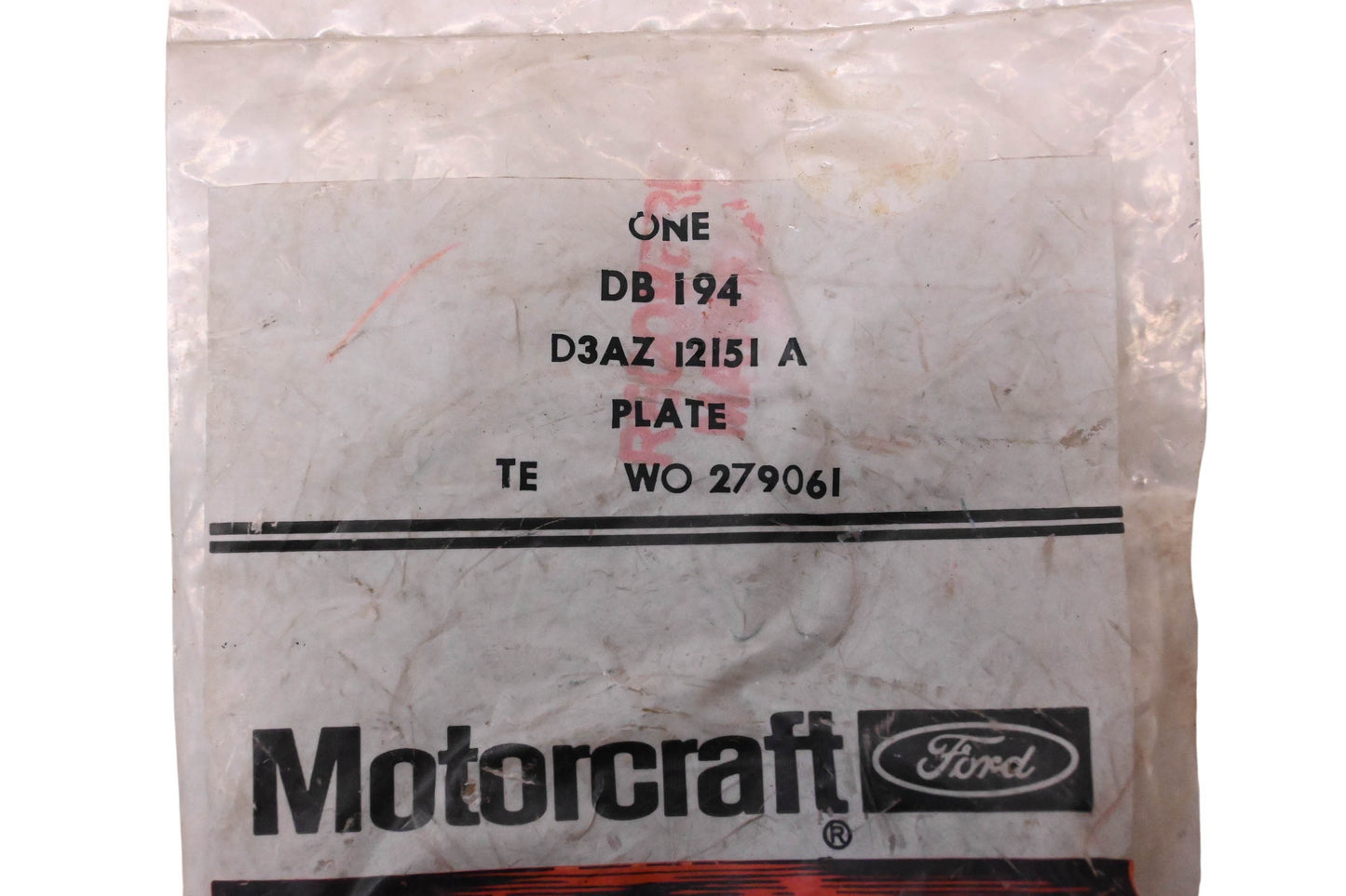 New OEM Motorcraft DB-194, D3AZ-12151-A Plate NOS