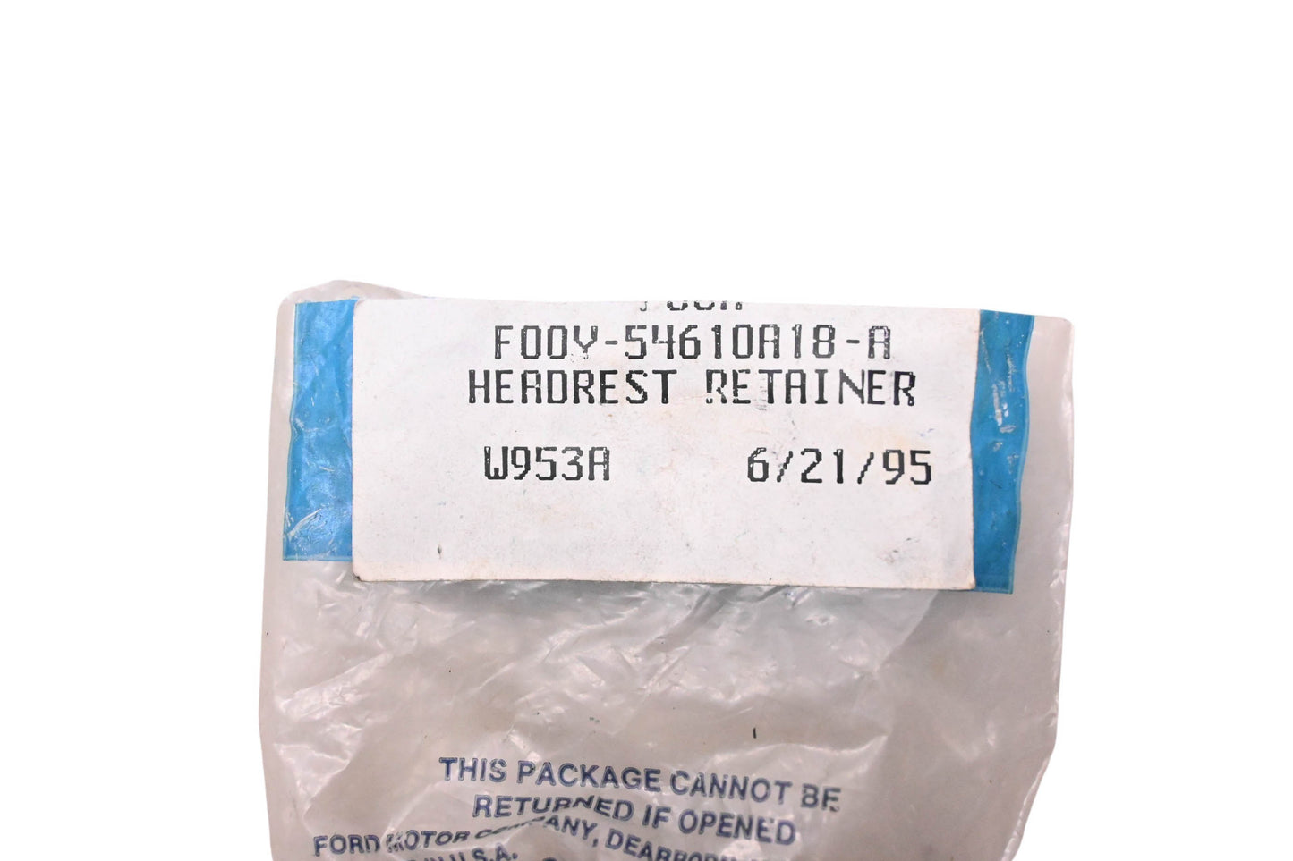 New OEM Ford F30B-54610A18-AAW, F00Y-54610A18-A Back Seat Headrest Retainer NOS