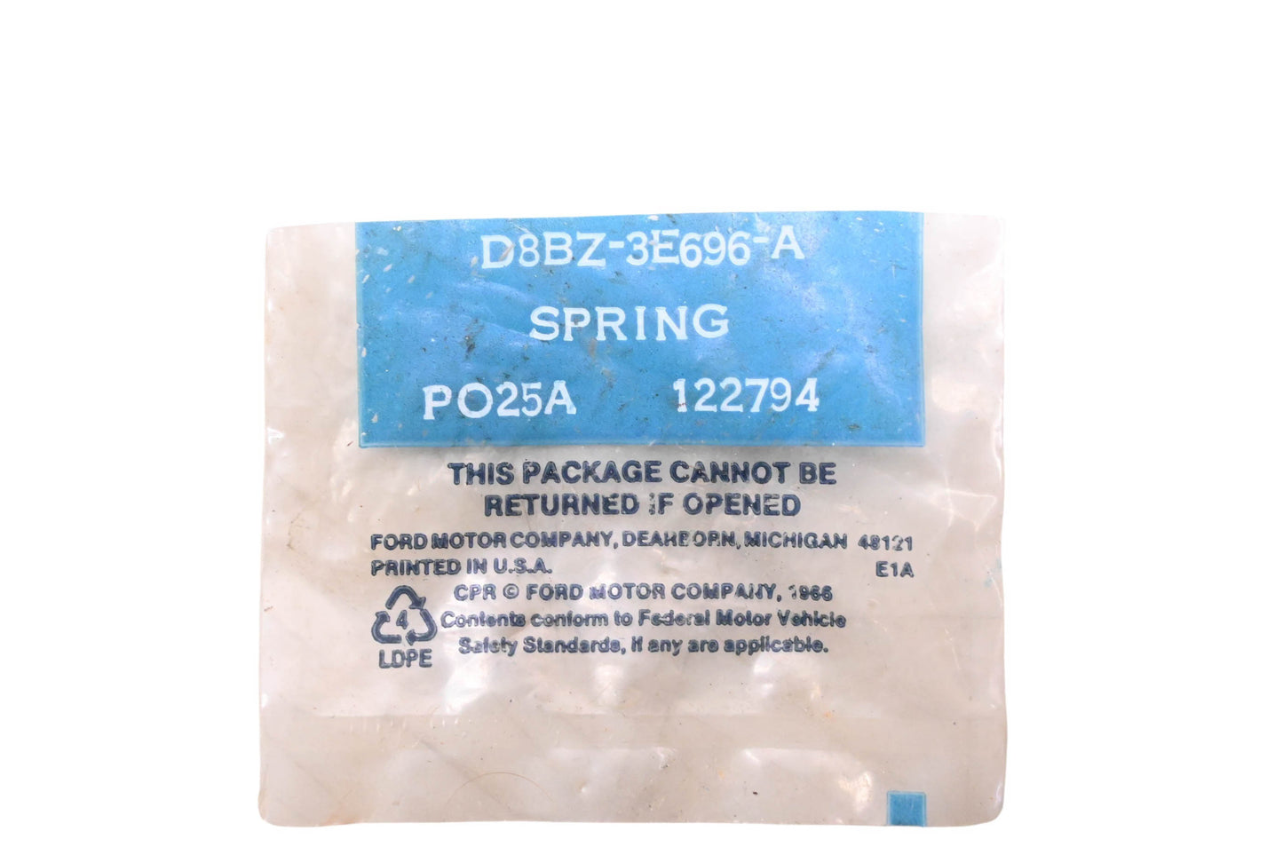 New OEM Ford D8BZ-3E696-A Steering Column Spring NOS