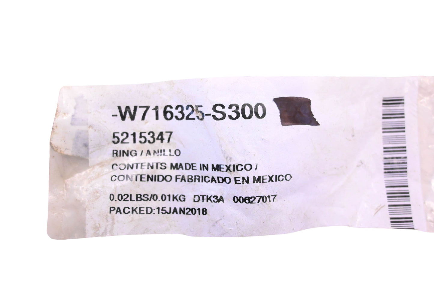 New OEM Ford W716325-S300, 5215347 Orange Oil Dipstick Tube Seal NOS