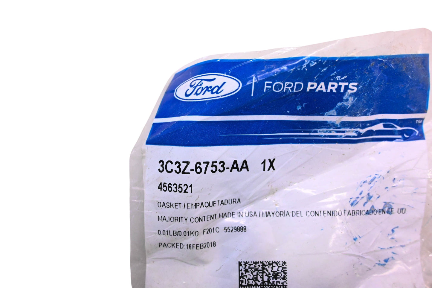 New OEM Ford 3C3Z-6753-AA, 4563521 Blue Oil Dipstick Tube Seal NOS