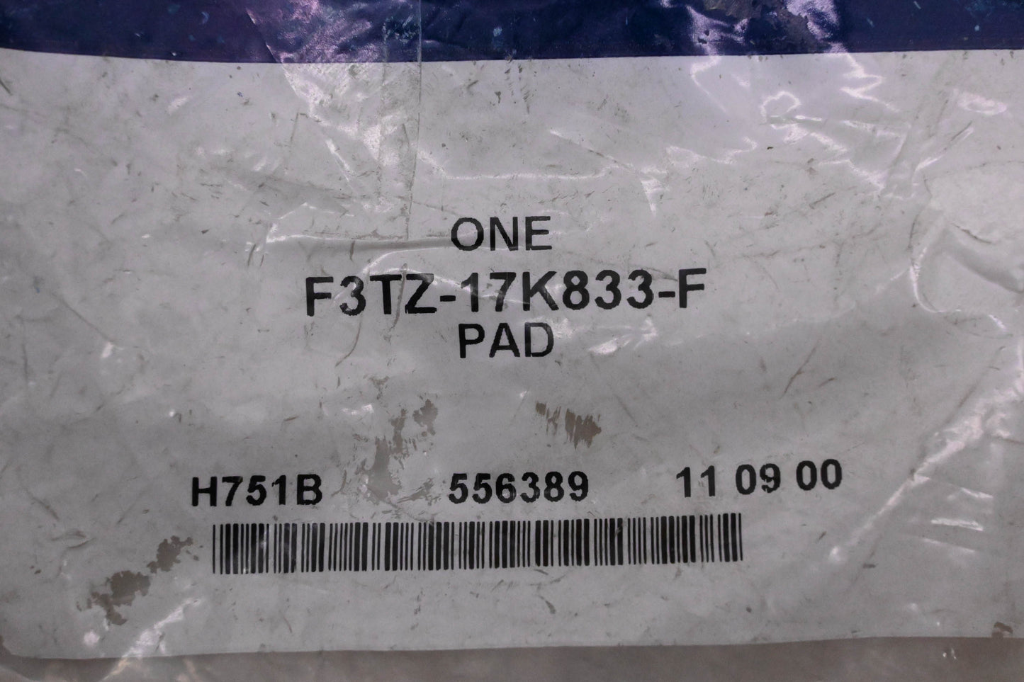 New OEM Ford F3TZ-17K833-F Left Side Front Bumper Cushion Pad NOS