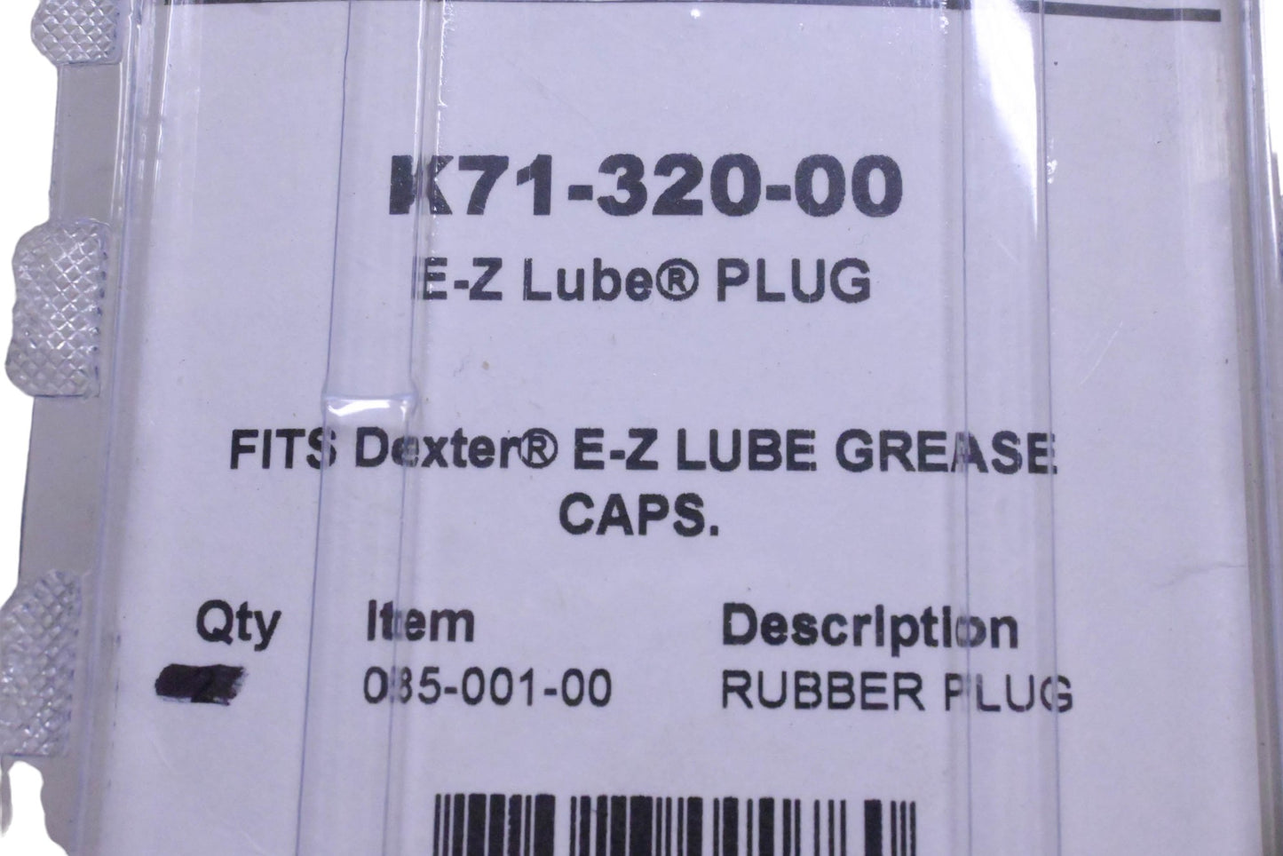 Dexter K71-320-00, 85-1, 085-001-00 Axle E-Z Lube Plug NOS