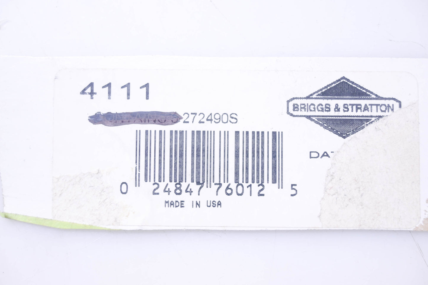 New OEM Briggs & Stratton 272490S Pre Filter NOS