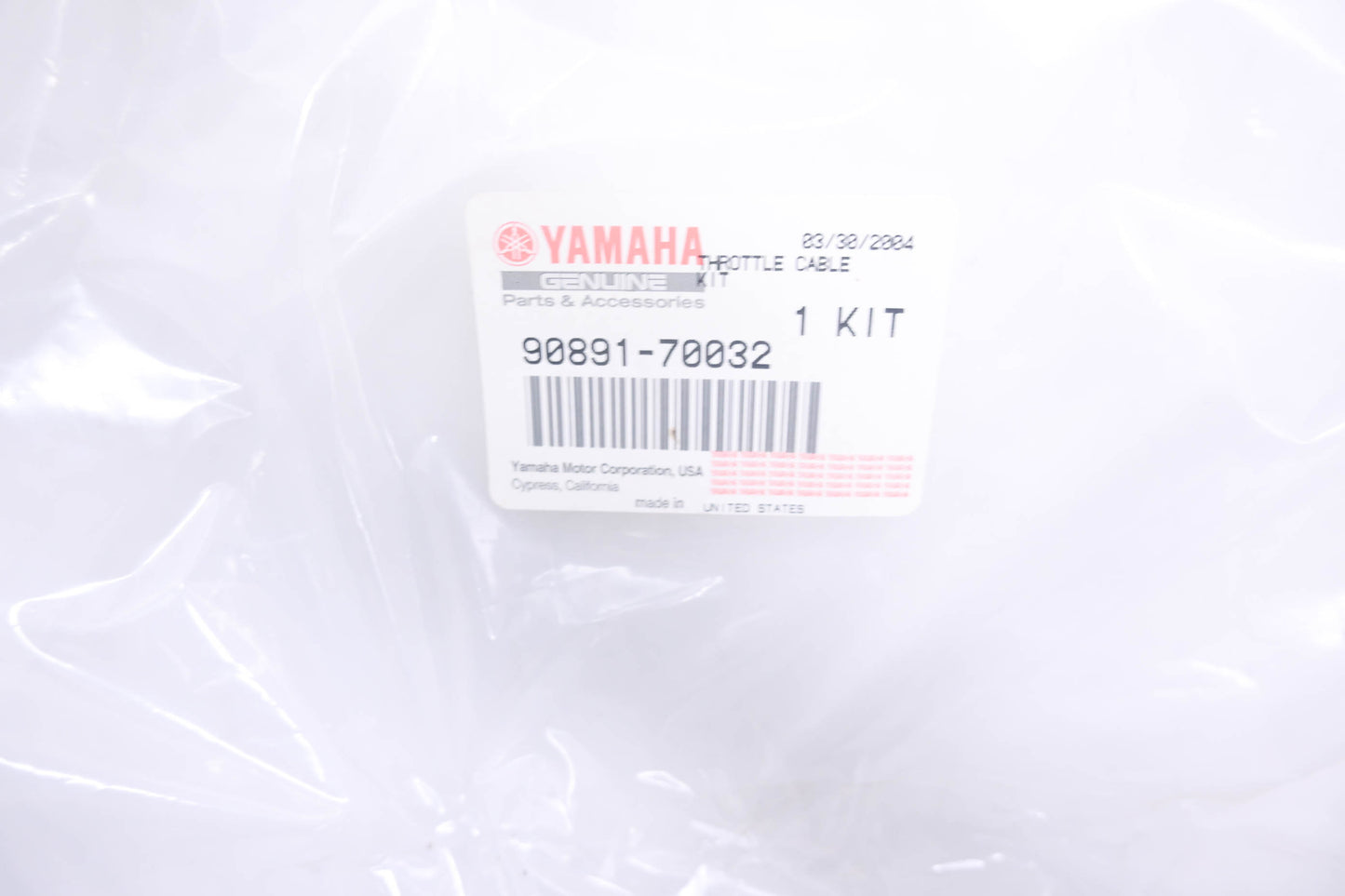 New OEM Yamaha 90891-70032 Throttle Cable NOS