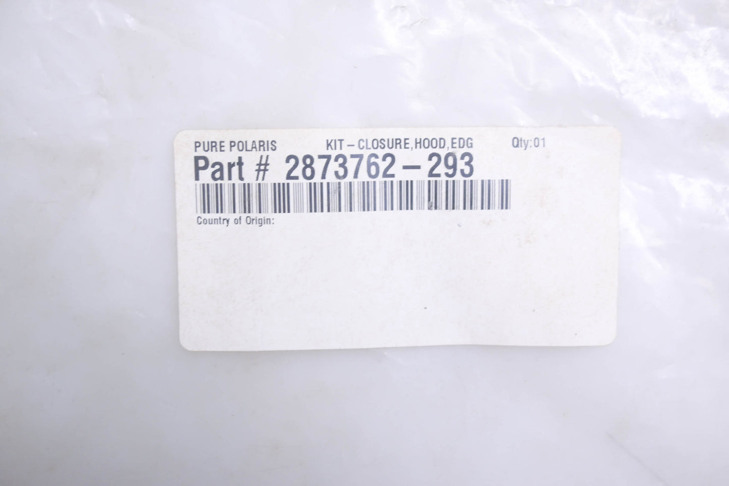 Polaris 2873762-293 Black Hood Closure Kit