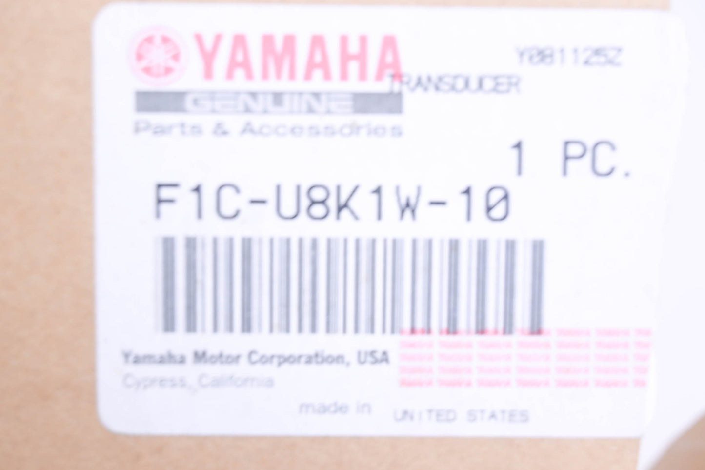 New OEM Yamaha F1C-U8K1W-10-00 Transducer NOS