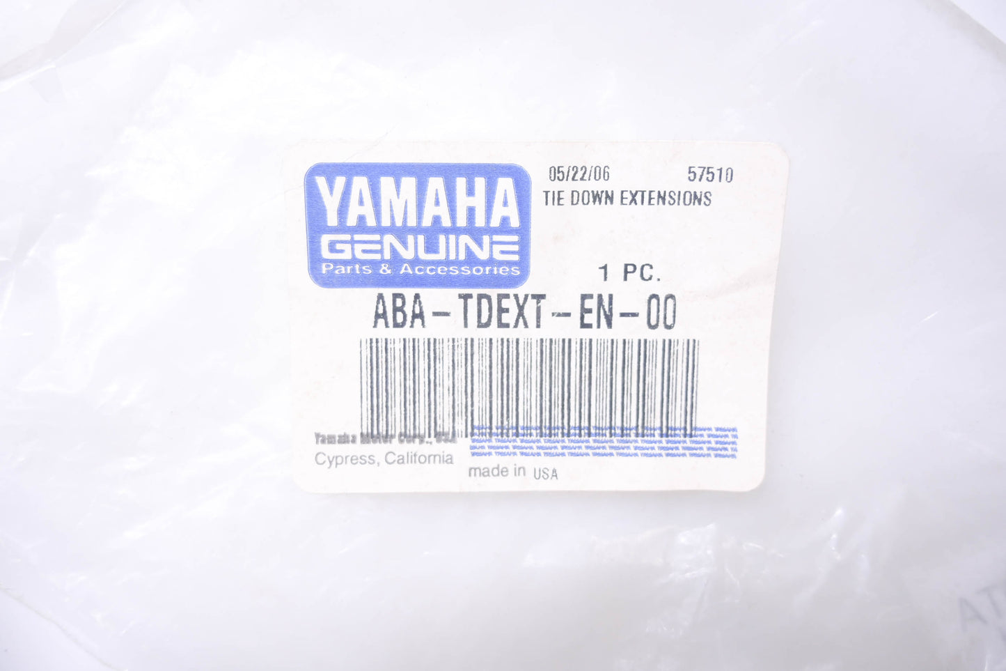 New OEM Yamaha ABA-TDEXT-EN-00 Tie Down Extensions Qty 2 NOS