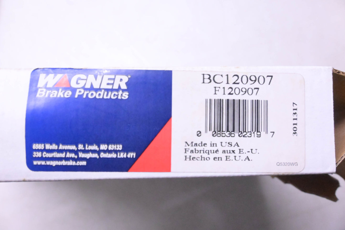 Wagner BC120907, FI20907 Brake Cable NOS