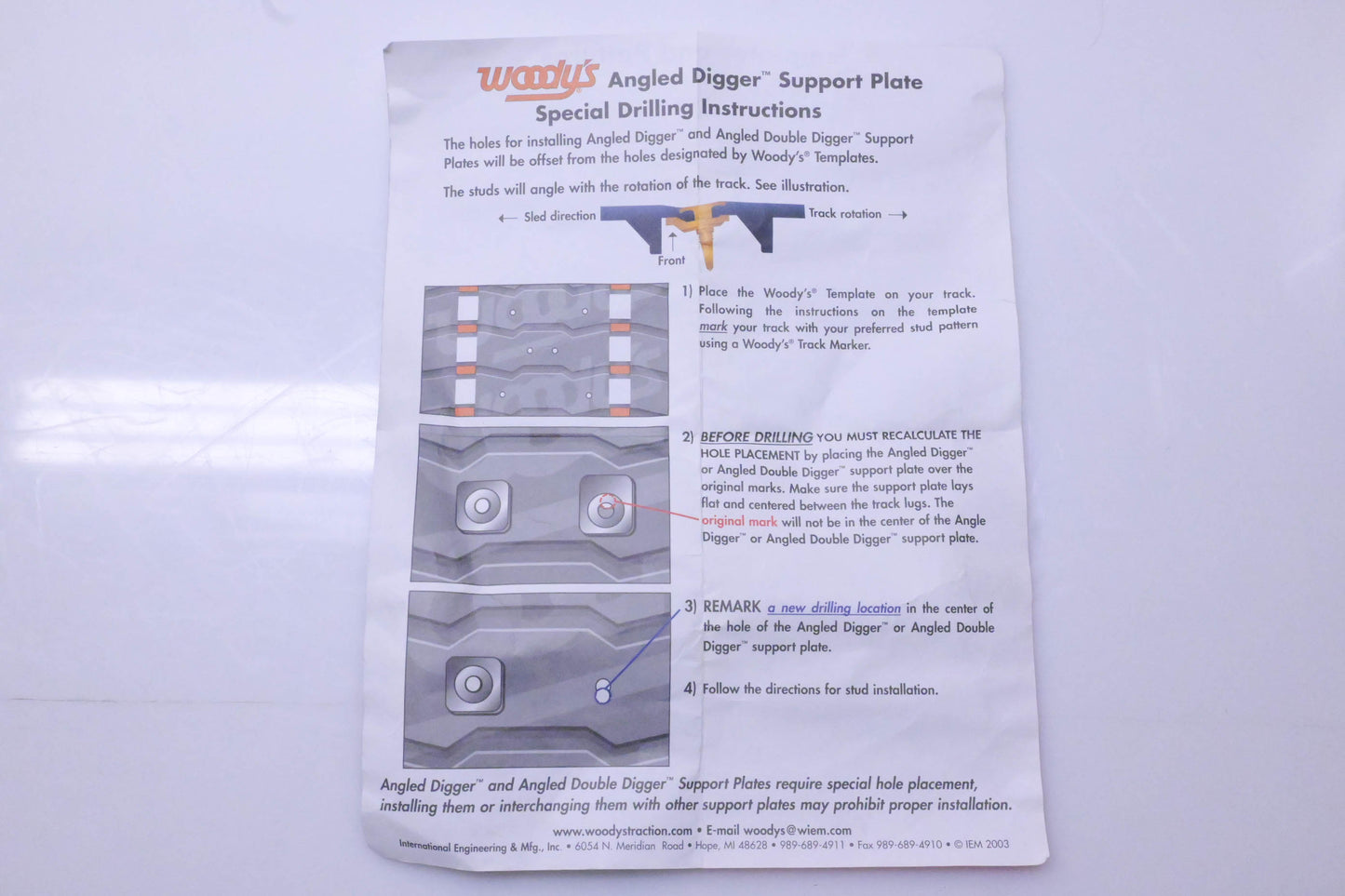 Woody's ANG-3775-0 Angled Digger Support Plates Qty 24 NOS