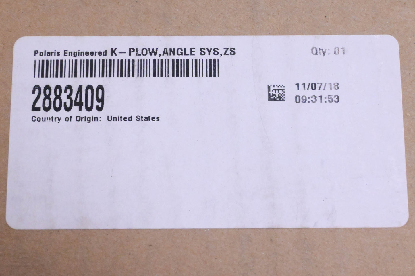 New OEM Polaris 2883409 Plow Angle Kit NOS