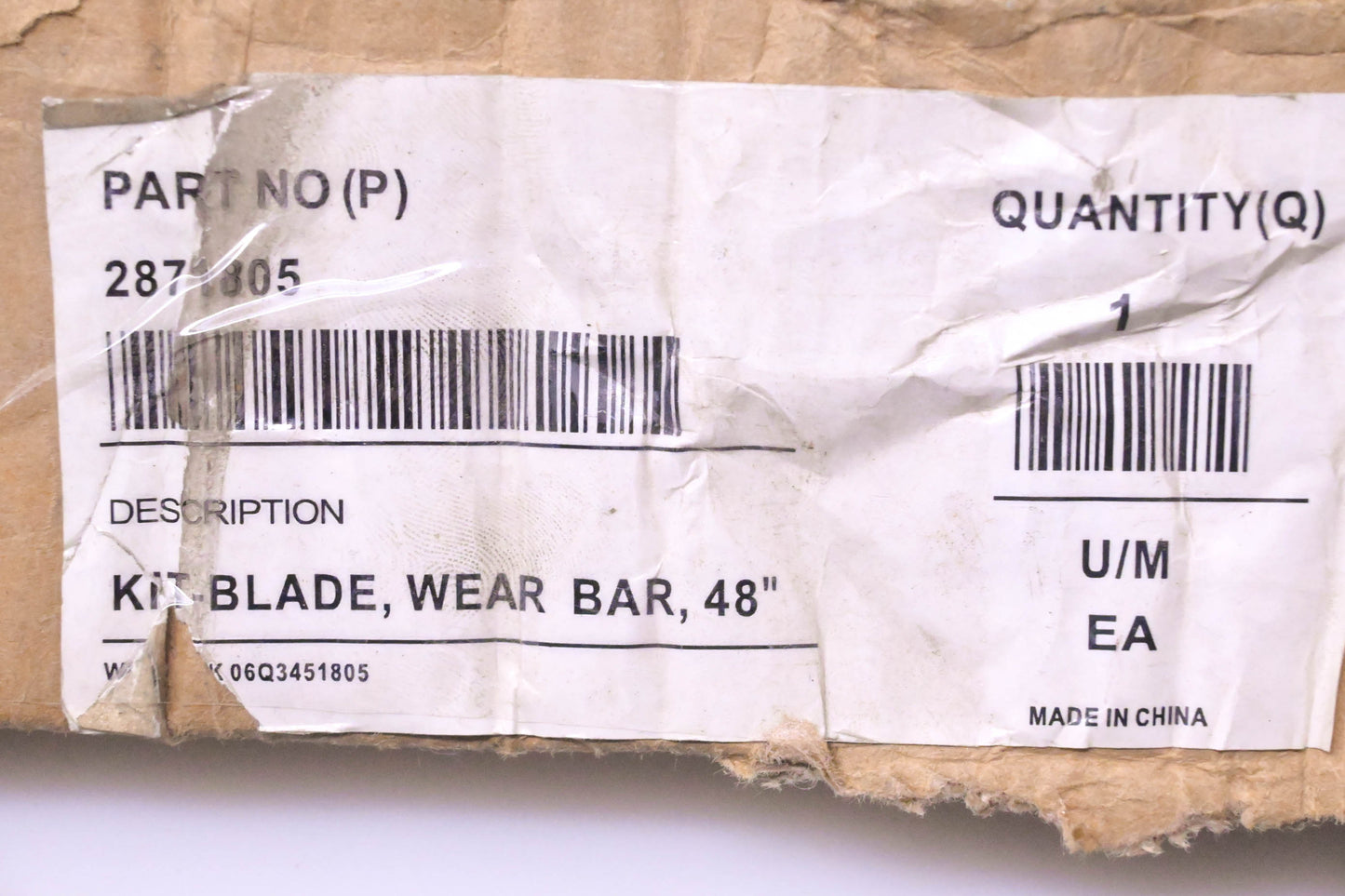 New OEM Polaris 2871805 48" Wear Bar Blade NOS