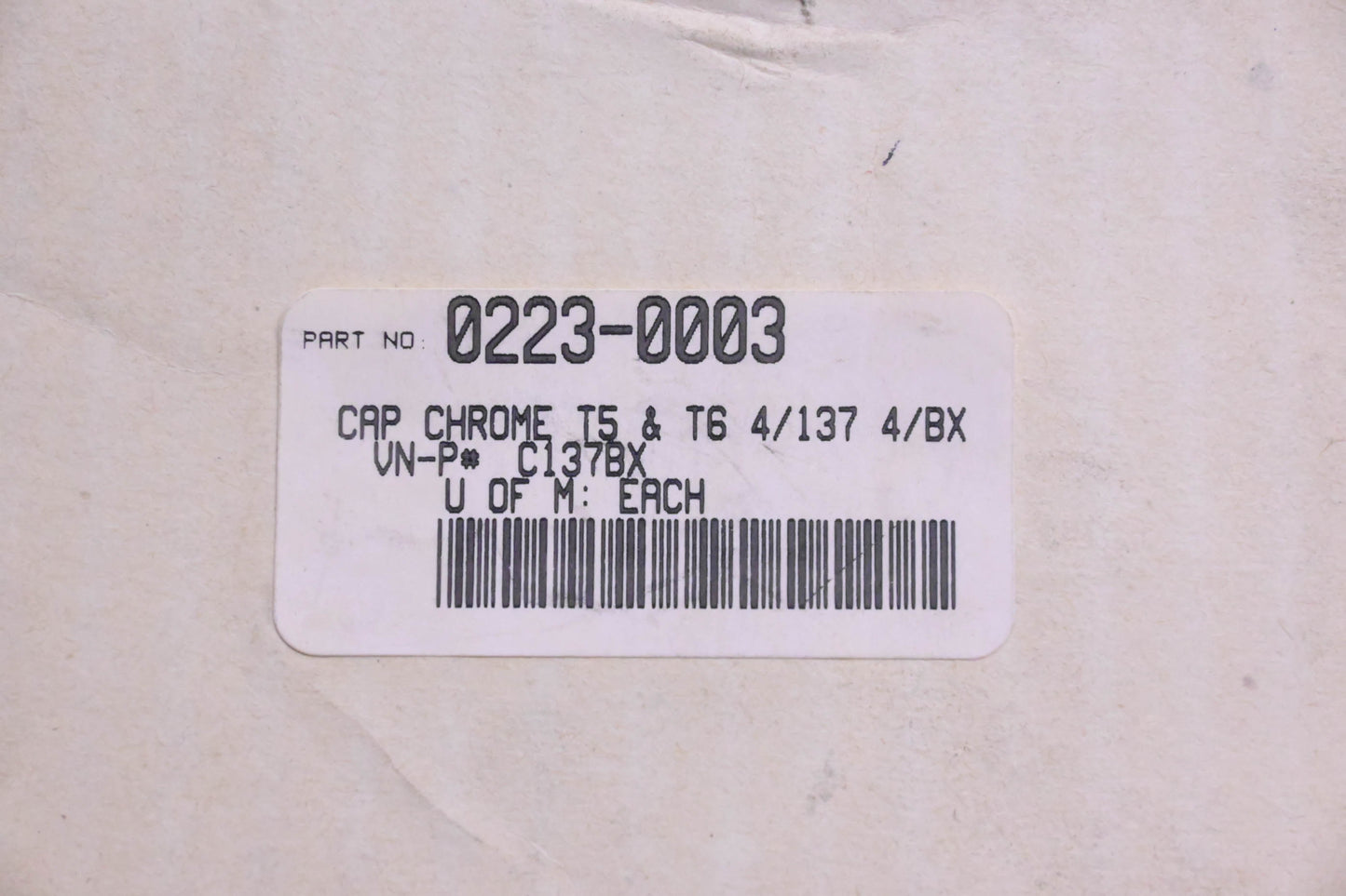 ITP 0223-0003 Chrome Cap Set of 4 NOS