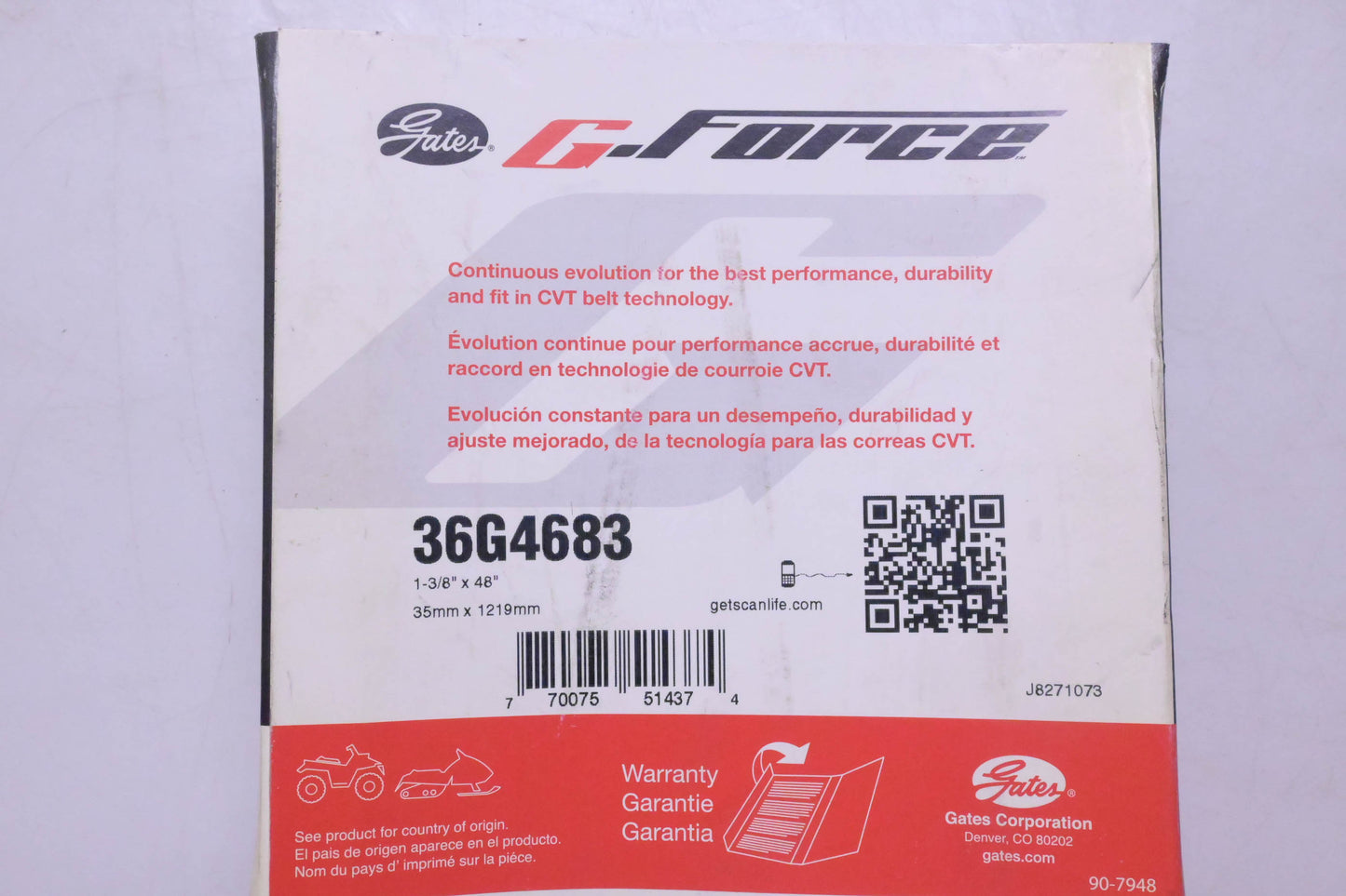 Gates 36G4683 G Force Drive Belt NOS