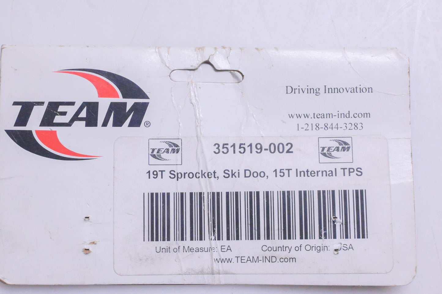 Team 351519-002 19T Sprocket 15T Internal TPS NOS