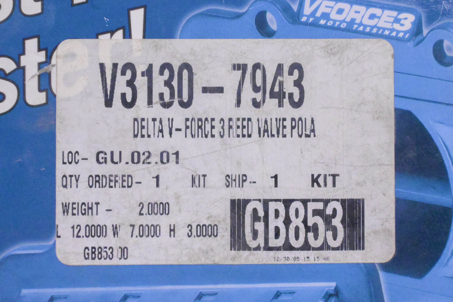 Moto Tassinari V3130-7943 3 Reed Valve NOS