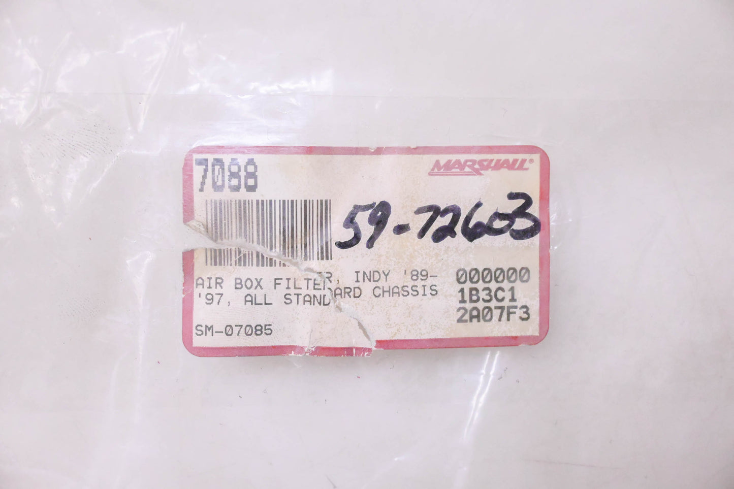 Marshall SM-07085, 59-72603 Air Box Foam NOS