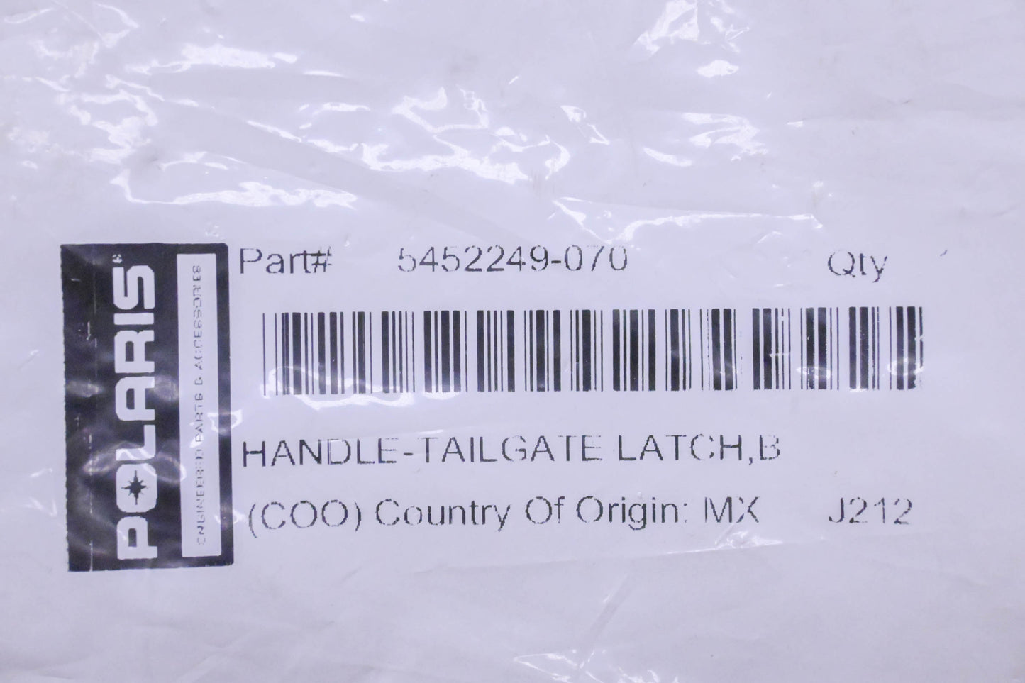 New OEM Polaris 5452249-070 Black Tailgate Latch Handle NOS