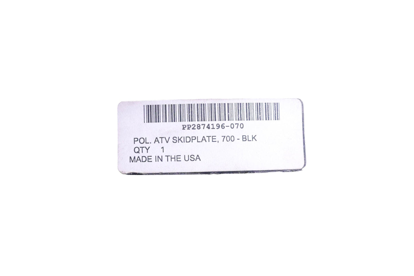 OEM Polaris 2873477, PP2874196-070 Black Skid Plate Kit