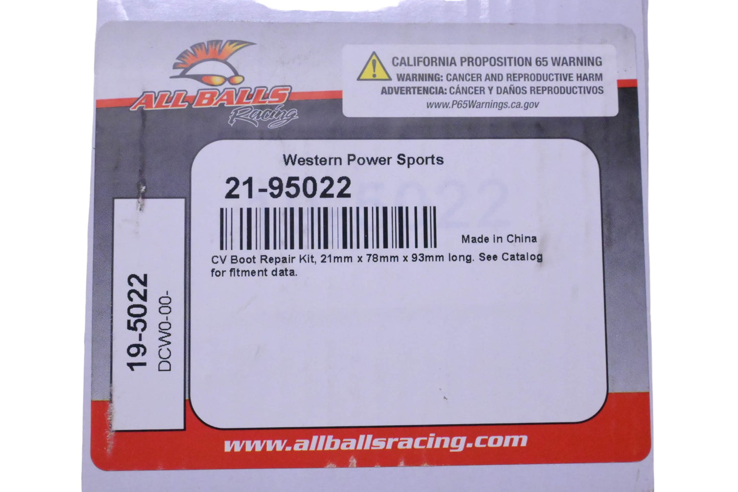 All Balls Racing 19-5022, 21-95022, C-1522 21mm x78mm x 93mm CV Boot Repair KitNOS