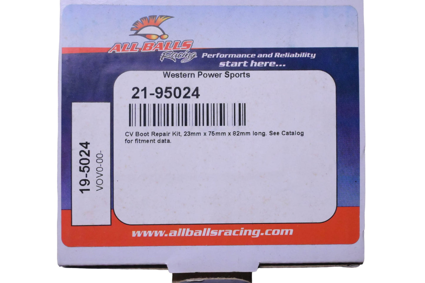 All Balls Racing 19-5024, 21-95024, C-1077 23mm x 75mm x 82mm long CV Boot Repair Kit NOS