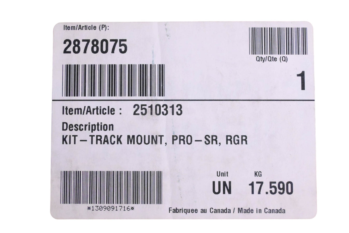 New OEM Polaris 2878075 Track Mount Kit NOS