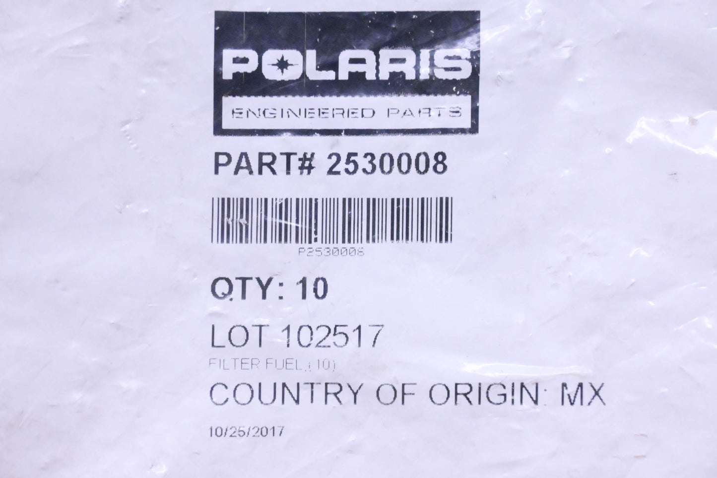 New OEM Polaris 2530008 Fuel Filter NOS