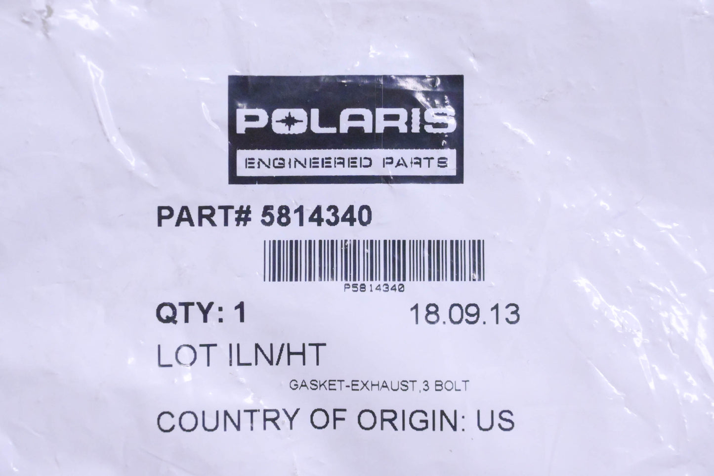 New OEM Polaris 5814340 Exhaust Gasket NOS