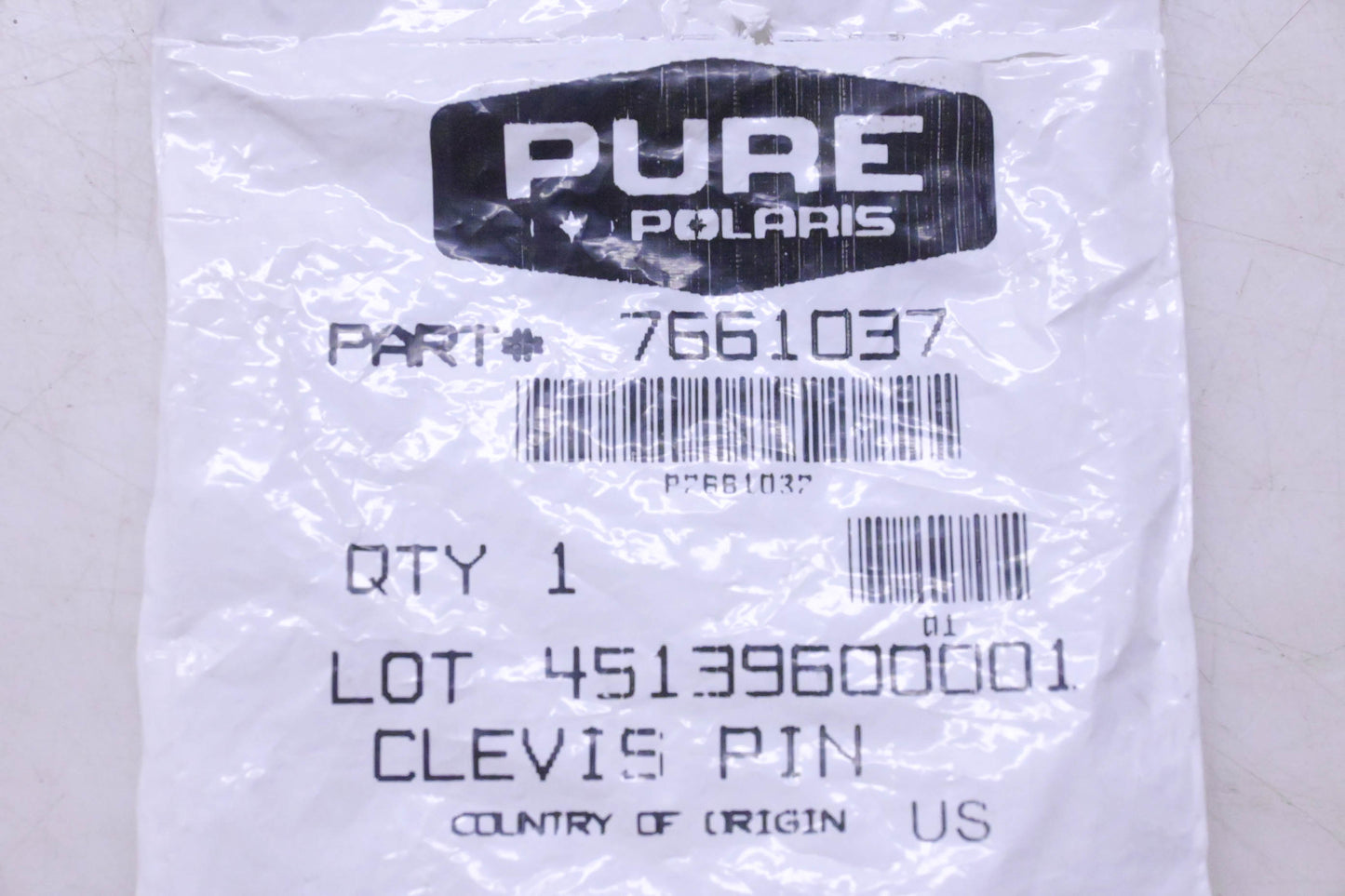 New OEM Polaris 7661037 Clevis Pin NOS