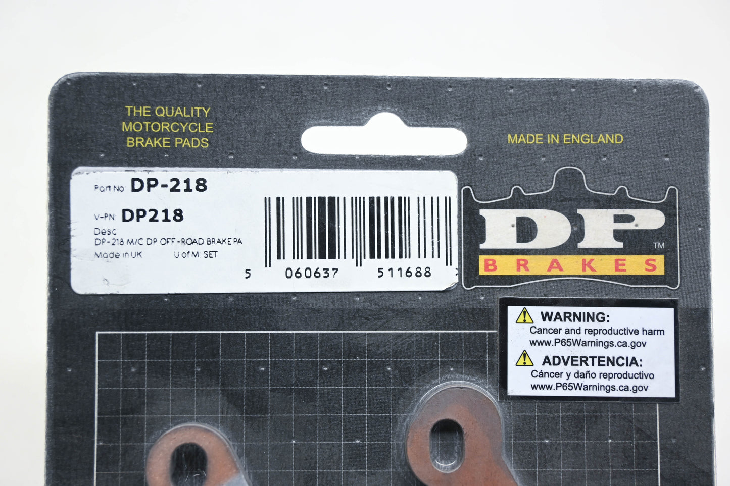 DP Brakes DP218, DP-218 Front Brake Pad Kit NOS